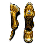 Gold Lights Kaleidoscope Print Muay Thai Shin Guard