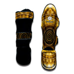 Gold Lights Kaleidoscope Print Muay Thai Shin Guard