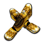 Gold Lights Kaleidoscope Print Muay Thai Shin Guard