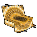 Gold Lights Kaleidoscope Print Pet Car Back Seat Cover