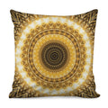 Gold Lights Kaleidoscope Print Pillow Cover
