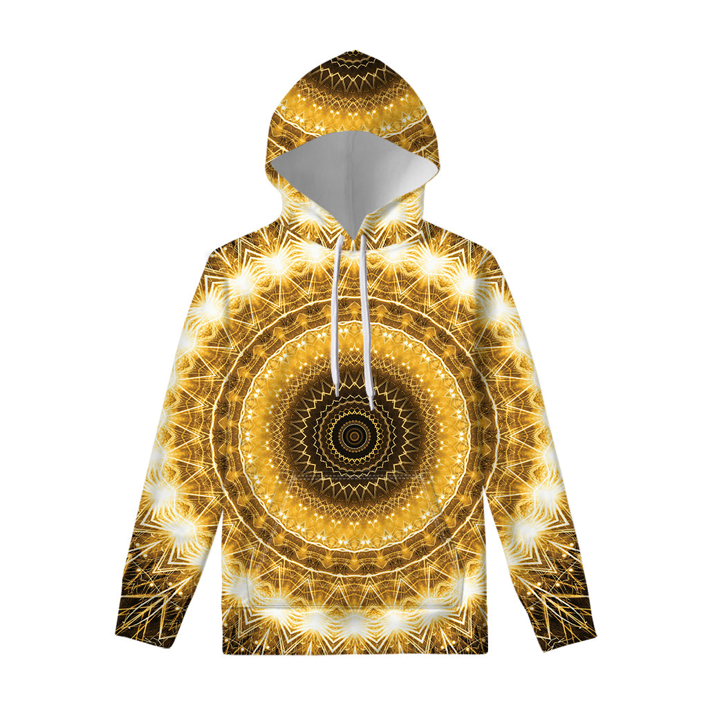 Gold Lights Kaleidoscope Print Pullover Hoodie