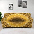 Gold Lights Kaleidoscope Print Sofa Cover