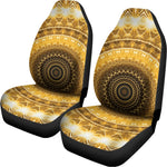 Gold Lights Kaleidoscope Print Universal Fit Car Seat Covers