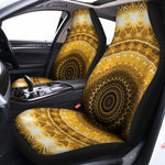 Gold Lights Kaleidoscope Print Universal Fit Car Seat Covers
