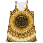 Gold Lights Kaleidoscope Print Women's Racerback Tank Top