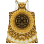 Gold Lights Kaleidoscope Print Women's Racerback Tank Top