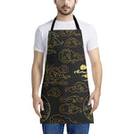 Gold Moon And Sun Print Apron