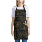 Gold Moon And Sun Print Apron