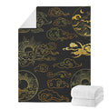 Gold Moon And Sun Print Blanket
