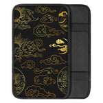 Gold Moon And Sun Print Car Center Console Cover