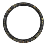 Gold Moon And Sun Print Car Steering Wheel Cover