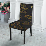Gold Moon And Sun Print Dining Chair Slipcover