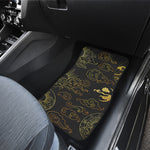 Gold Moon And Sun Print Front and Back Car Floor Mats