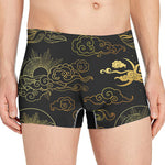 Gold Moon And Sun Print Men's Boxer Briefs