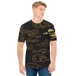 Gold Moon And Sun Print Men's T-Shirt
