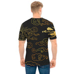 Gold Moon And Sun Print Men's T-Shirt