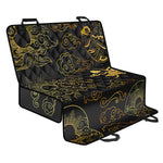 Gold Moon And Sun Print Pet Car Back Seat Cover