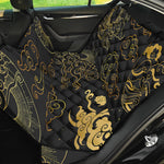 Gold Moon And Sun Print Pet Car Back Seat Cover