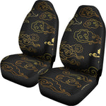 Gold Moon And Sun Print Universal Fit Car Seat Covers