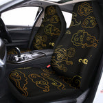 Gold Moon And Sun Print Universal Fit Car Seat Covers