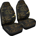 Gold Moon And Sun Print Universal Fit Car Seat Covers