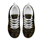 Gold Moon And Sun Print White Sneakers