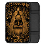 Gold Odin With Huginn And Muninn Print Car Center Console Cover
