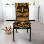 Gold Odin With Huginn And Muninn Print Dining Chair Slipcover