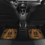 Gold Odin With Huginn And Muninn Print Front and Back Car Floor Mats