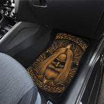 Gold Odin With Huginn And Muninn Print Front and Back Car Floor Mats