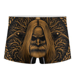 Gold Odin With Huginn And Muninn Print Men's Boxer Briefs