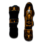 Gold Odin With Huginn And Muninn Print Muay Thai Shin Guard