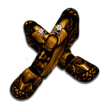 Gold Odin With Huginn And Muninn Print Muay Thai Shin Guard