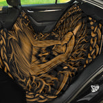 Gold Odin With Huginn And Muninn Print Pet Car Back Seat Cover