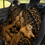 Gold Odin With Huginn And Muninn Print Pet Car Back Seat Cover