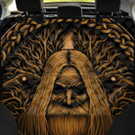 Gold Odin With Huginn And Muninn Print Pet Car Back Seat Cover