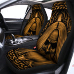 Gold Odin With Huginn And Muninn Print Universal Fit Car Seat Covers