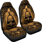 Gold Odin With Huginn And Muninn Print Universal Fit Car Seat Covers