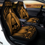 Gold Odin With Huginn And Muninn Print Universal Fit Car Seat Covers