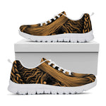 Gold Odin With Huginn And Muninn Print White Sneakers