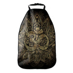 Gold Om Lotus Print Car Seat Organizers