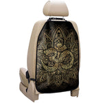 Gold Om Lotus Print Car Seat Organizers