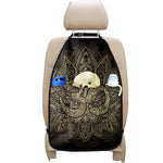 Gold Om Lotus Print Car Seat Organizers