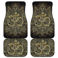 Gold Om Lotus Print Front and Back Car Floor Mats