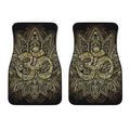 Gold Om Lotus Print Front Car Floor Mats