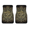 Gold Om Lotus Print Front Car Floor Mats