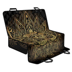 Gold Om Lotus Print Pet Car Back Seat Cover