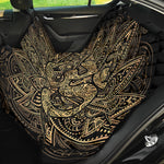Gold Om Lotus Print Pet Car Back Seat Cover
