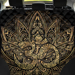 Gold Om Lotus Print Pet Car Back Seat Cover